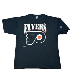 Vintage 90s Philadelphia Flyers T Shirt XL NHL Hockey Russell Athletic